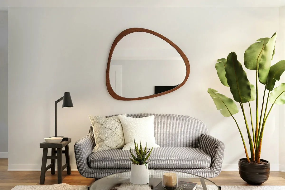 A bright, furnished living room